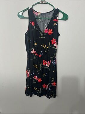 Women’s Old Navy Black Floral Sleeveless Dress Size XS
